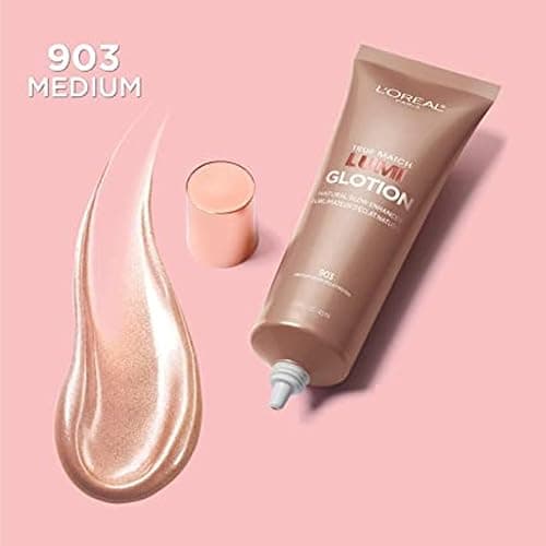 L'Oreal Paris Makeup True Match Lumi Glotion, Natural Glow Enhancer, Illuminator Highlighter, Bronzing Drops For a Sun-Kissed Glow, 903 Medium thumbnail 3