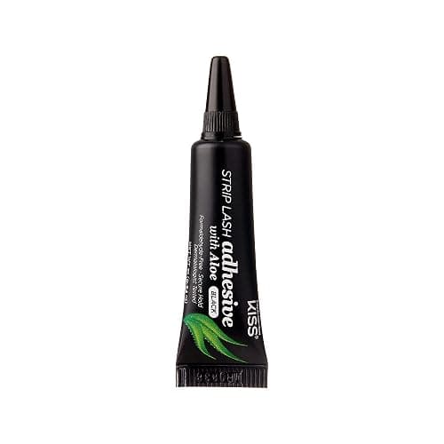 KISS Black Strip Lash Adhesive with Aloe, Dermatologist Tested, Formaldehyde Free, Non-Irritant, Contact Lens Friendly, Secure Hold, Contains Latex, with Control Nozzle Tip, 0.24 Ounce thumbnail 3