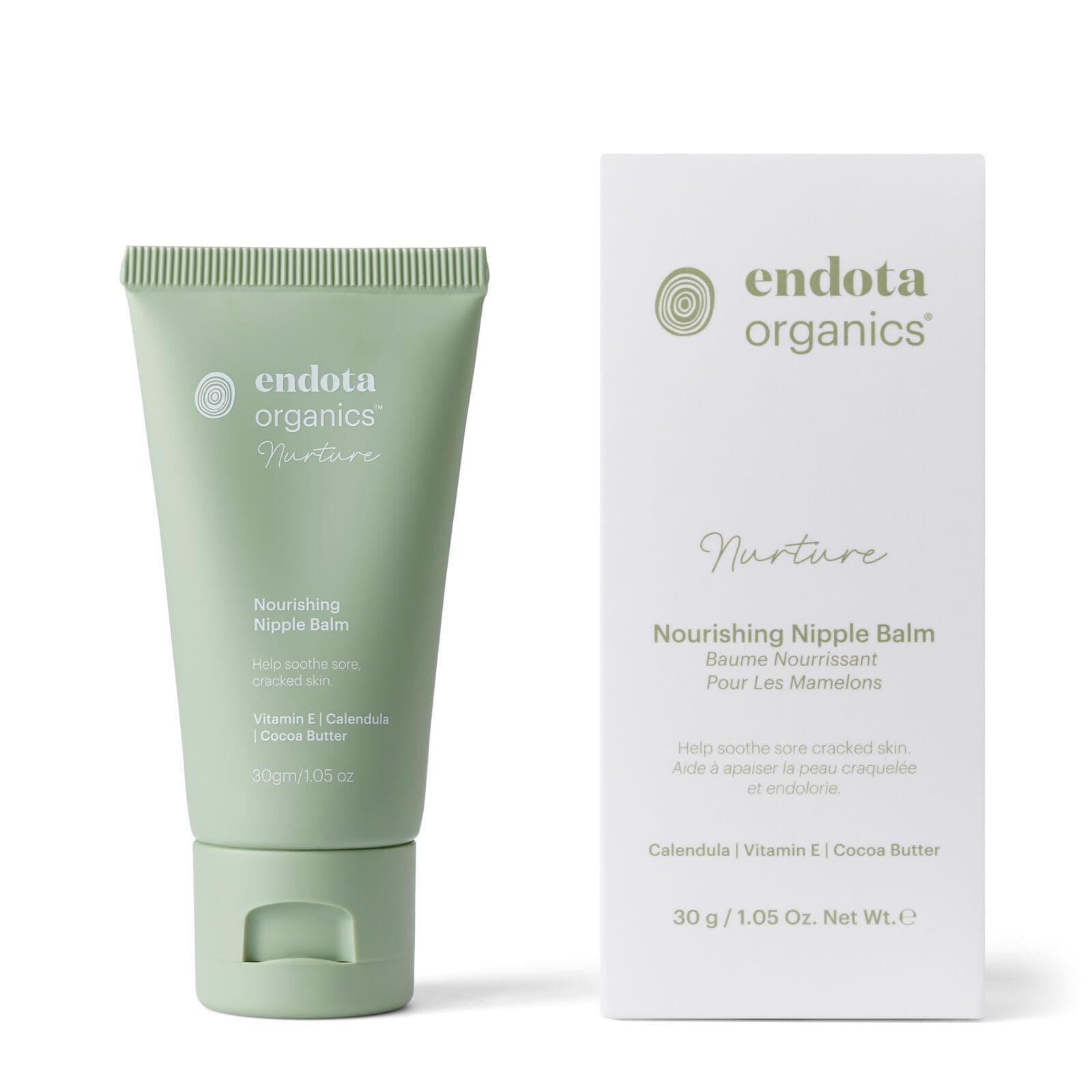 endota Organics Nurture Nourishing Nipple Balm 30 g, a Multi-Purpose Balm that’s Perfect for Healing Dry or Cracked Skin During Breastfeeding. - Image 1