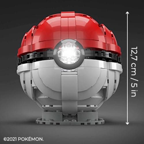 MEGA Pokémon Toy Building Set 5-inch Build and Display Jumbo Poké Ball Collectibe, Lights Up, HBF53 thumbnail 3
