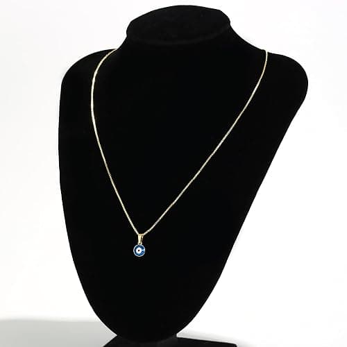 Ieftop Evil Eye Necklace for Women, 14K Gold Plated Necklaces Jewelry | Gold Plated Delicate Necklaces, Blue White CZ Pendant Necklace, Cute Boho Evil Eye Lucky Protection Jewelry, Gift for Women thumbnail 6