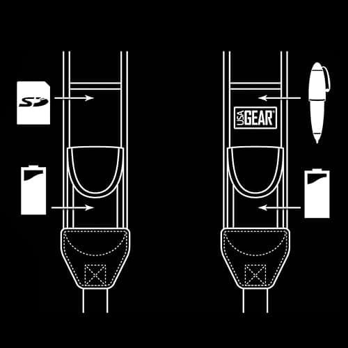 USA Gear TrueSHOT Camera Strap Neoprene Camera Straps - Padded Neck Strap, Pockets, and Quick Release Buckles - Compatible with Canon, Nikon, Sony and More DSLR and Mirrorless Cameras (Black) thumbnail 9