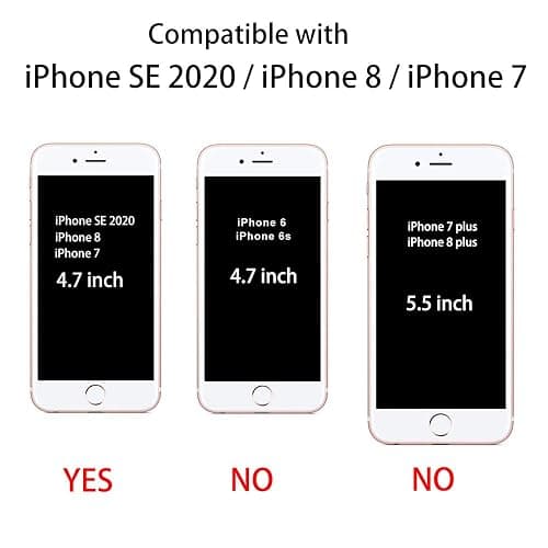TENOC Phone Case Compatible with iPhone SE (2nd 2020 and 3rd 2022 Generation) & iPhone 7 & iPhone 8, Clear Case Shockproof Protective Bumper Slim Cover for 4.7 Inch thumbnail 2