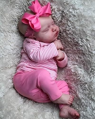 iCradle Reborn Baby Dolls 20 Inch Reborn Baby Dolls Silicone Weighted Body Newborn Toddler Dolls Best Wish for Age3+ thumbnail 2