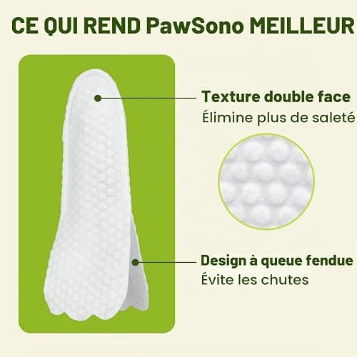 PawSono Lingettes Nettoyantes Oreilles Chien & Chat 50pcs, Doigt Lingette Oreille Animaux, Nettoyant Oreilles Chien Chat Naturel, Anti Odeur Cire, sans Alcool, Lingettes Jetables Chiot Chaton thumbnail 4