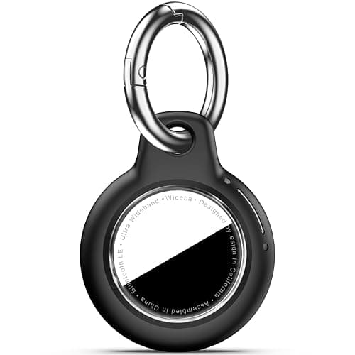 Wowwat Compatiable with Apple AirTags Holder, Waterproof for AirTags Holder Keychain, Anti-Scratch & Shock Air TagHolder Case,Men's Women's Keyrings & Keychains, Cover for Dog,Car Key,Luggage -Black - Image 1