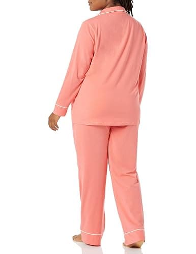 Amazon Essentials Women's Cotton Modal Long-Sleeve Shirt and Full-Length Bottom Pajama Set thumbnail 6