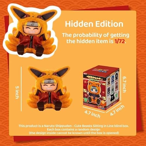 MINISO Naruto Shippuden × Cute Beasts Sitting Party Series Figure Blind Box, Collectible Ornament, Cartoon Theme, Multicolor thumbnail 3