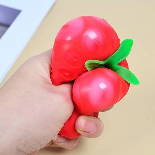 Anti-Stress Fruit Model Props Strawberry to Press Pinch Party Favor Add Adult Calm for Focus Squeeze Toys for Squeeze Ball Mesh for Girls for Adults thumbnail 2