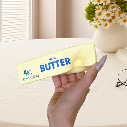 1Pc/2Pcs Butter Stick Slow Rising Squeeze Toy Salted Butter Bar Slow Rising Figure Stress Relief Fidget Toy for Anxiety Relief Hand Relax (1) thumbnail 5