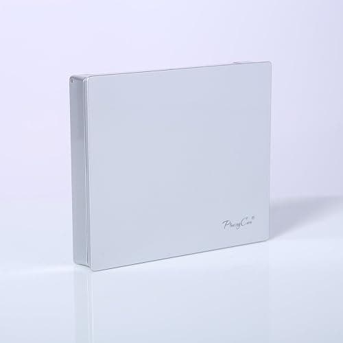Makeup Mirror with Facial Oil Blotting Paper Sheets - Bamboo Charcoal 100 Counts, Silver Compact Folding Cosmetic Travel Mirror thumbnail 7