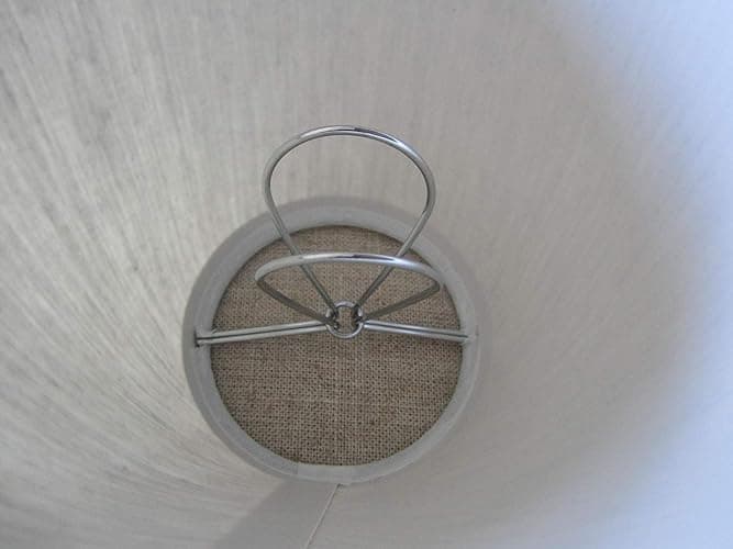 Urbanest Chandelier Pure Linen Shade, Oatmeal, 3" Top x 6" Bottom x 5" Slant Height, Clip On thumbnail 3