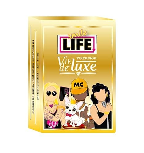 Smile Life : Vie de Luxe - Extension | 60 Cartes | Humour & Stratégie | 2 à 6 Joueurs | Dès 12 Ans | Nécessite Le Jeu de Base | Blackrock Games, Bleu - Image 1