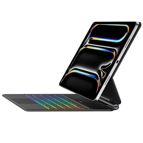 Jibrealg Keyboard Case for iPad Pro 13 Inch (M4 2024 / M5 2025), Ultra-Slim Magic Keyboard with Multi-Touch Trackpad, 7 Colors Backlight, Smart Keyboard for iPad Pro 13 Inch - Image 1