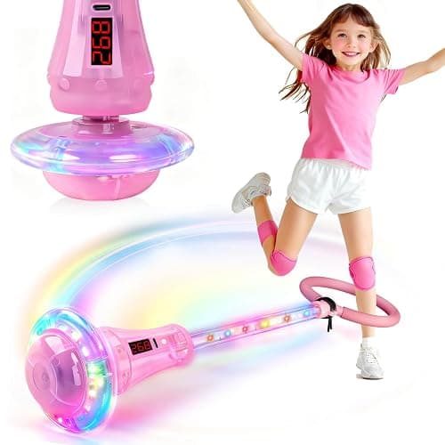 Dolanus Skip Toy with Counter- Laps, Time, Distance, Toys for 5-12 Year Old Kids, Girls Birthday Gifts for Age 5 6 7 8 9 10 11 12, Outdoor Outside Sports Games, Girls Toys Ages 6-8 8-13 (Pink) - Image 1