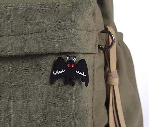 yangwenyuan 4pcs Punk Gothic Animal Bat Mothman Enamel Pins Backpack Hat Clothes Jewelry Brooch Metal Lapel Pin Accessories Gift for Friends thumbnail 4
