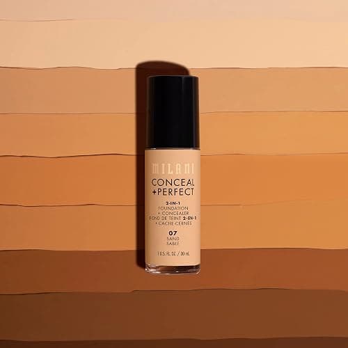 Milani Conceal + Perfect 2-in-1 Foundation + Concealer for a Flawless Complexion, Under Eye Corrector, Cover Redness and Imperfections, Waterproof and Sweatproof - Natural Beige - 05A-Natural Beige - 1 Fl Oz (Pack of 1) thumbnail 7