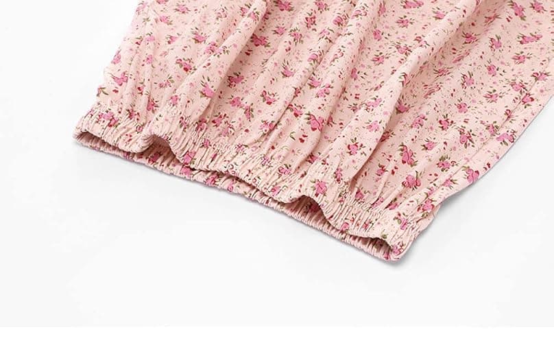 Zweiteiliger Pjs Sets Hausanzug, Kurzer Pyjama Für Damen, Sexy, Atmungsaktiv, Zweiteilig, Niedlich, Rosa, Floral, Pyjama-Set, Spitze, Cami-Oberteil, Pyjamahose, Loungewear, Sommerkleidung Für Dame thumbnail 5