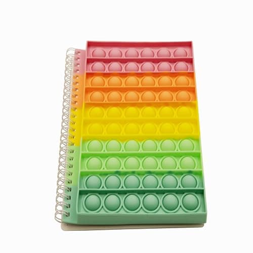 MOEPAK Lined Journal Notebooks Painting Home Office Writing Notes Silicone Cover Bubble Lined Spiral Notebook Relax Journal thumbnail 3