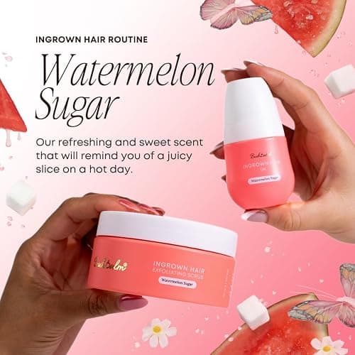 Bushbalm Ingrown Hair Exfoliating Scrub - Reduces Appearance of Ingrown Hairs and Razor Bumps, Soothes Skin and Post-Shave Redness - Watermelon Sugar, 236 ml thumbnail 6