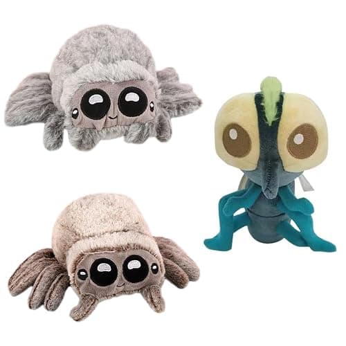 soenge Spider Plush, 6.7 inch Cute Jumping Spider Stuffed Animal Toy Plushies (3pcs Plush) - Image 1