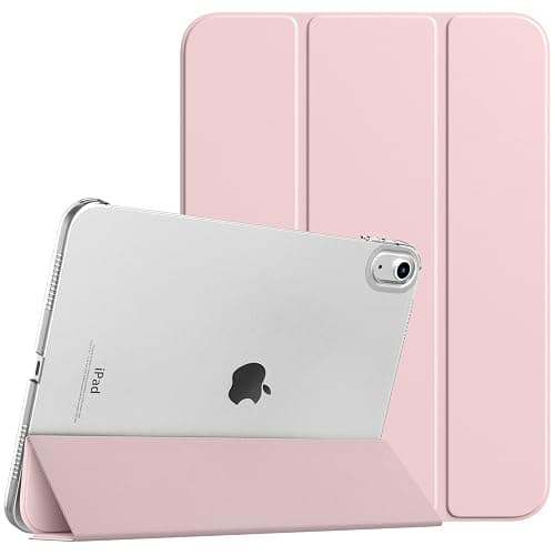 TiMOVO Coque pour iPad A16 11 Pouces/10ème Gén 10,9", Rose Clair | Légère Housse, Arrière Translucide en PC, Réveil/Sommeil Auto - Image 1