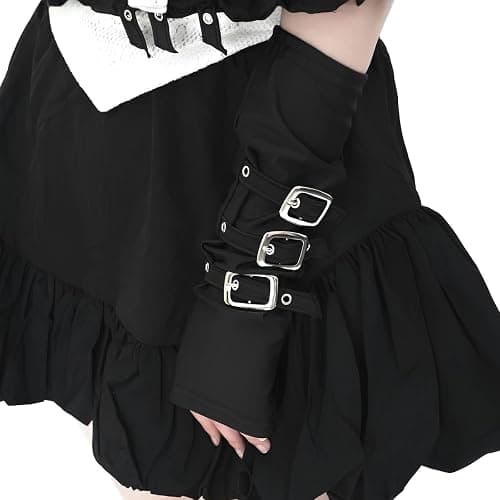 1 Paar Fingerlose Handschuhe, Punkhandschuhe,Hip-Hop-Persönlichkeitshandschuhe, Partykleid-Handschuhe,Goth Arm Ärmel, Armstulpen, für Halloween, Party, Hip Hop, Cosplay, für Damen und Herren thumbnail 5