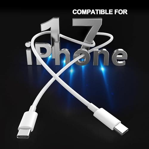 [MFi Certified] iPhone 17 16 15 Charger Cord 6FT, 2 Pack 60W USB C to USB C Charging Cable Cord Long for iPhone 17/17 Pro/17 Pro Max/Air/16/16 Pro/16 Pro Max/15/15 Pro Max, iPad Pro/Air/Mini, White thumbnail 2