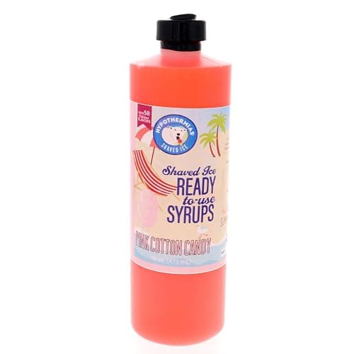Hypothermias Shaved Ice & Snow Cone Syrup Variety Pack - 6 Pints (16 Fl. Oz.) - Tiger's Blood, Blue Raspberry, Lemon, Orange, Wedding Cake & Pink Cotton Candy - Non-GMO 100% Pure Cane Sugar thumbnail 7