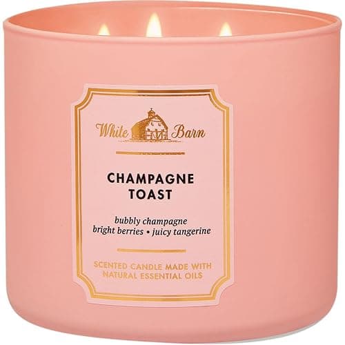 ⭐️Bath and Body Works White Barn Champagne Toast 3 Wick Candle 14.5 Ounce Basic White Barn Label - Image 1