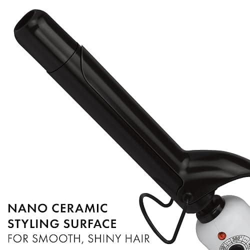 HOT TOOLS Pro Artist Nano Ceramic Curling Iron/Wand | For Smooth, Shiny Hair (1” in) Black/White thumbnail 4