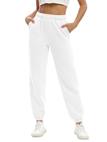 Baccarri Women's Casual Fleece Sweatpants High Waisted Cinch Bottom Lounge Baggy Joggers Pants - Image 1