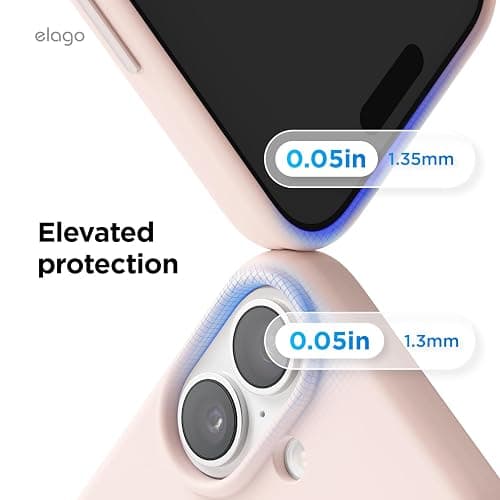 elago for iPhone 17 Case, Premium Magnetic Silicone Case, Compatible with MagSafe, Liquid Silicone Material, Protective Cover, Shockproof, Slim Phone, 6.3 inch (Lovely Pink) thumbnail 8