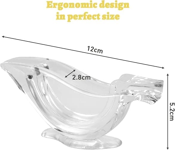 Manual Lemon Juicer, Acrylic Manual Lemon Slice Squeezer, Portable Transparent Fruit Juicer, Elegance Bird Shape, Hand Juicer for Orange Lemon Lime Pomegranate (2 Pack) thumbnail 2