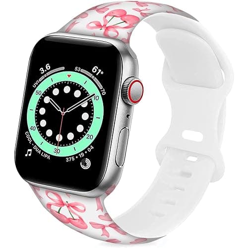 Holiday Cartoon Bands Compatible with Apple Watch Band 38MM 40MM 41MM 42MM 44MM 45MM 49MM, Silicone Strap Compatible with iWatch Bands Ultra Series SE 9 8 7 6 5 4 3 2 1 for Women Men thumbnail 3