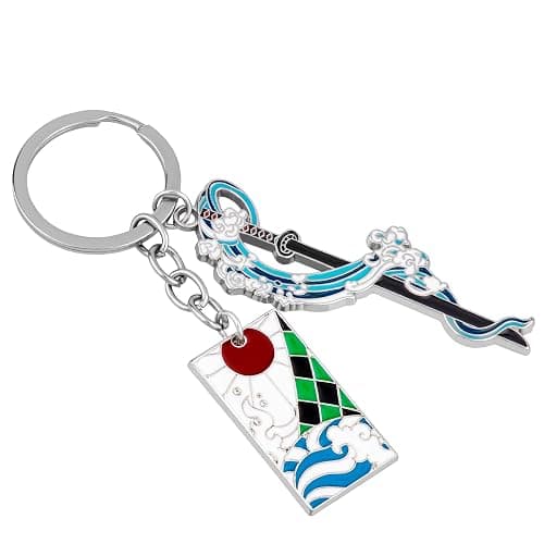Weeb Keychains Demon Slayer Merch, Demon Slayer Keychain with Sword & Charms, Anime Gifts - Image 1