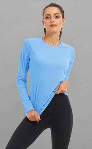 MAGCOMSEN Women's Long Sleeve Shirts UPF 50+ Sun Protection Shirts for Hiking Fishing Workout Rash Guard thumbnail 6