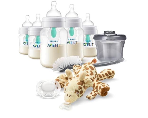 Philips Avent Anti-colic Baby Bottle with AirFree Vent Newborn Gift Set With Snuggle, Clear, SCD306/10 thumbnail 18