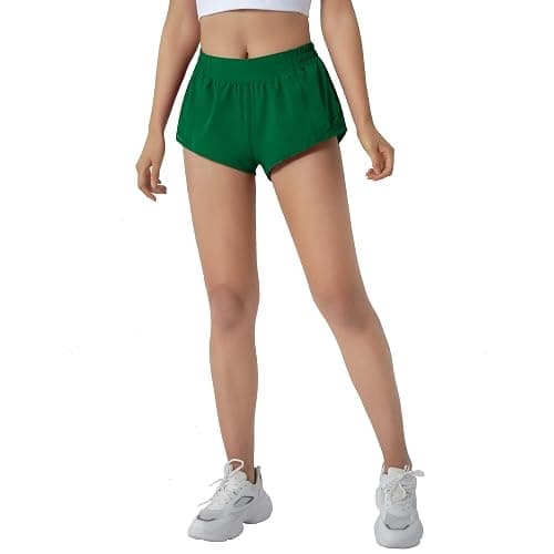 Aurefin Running Shorts for Women,Quick Dry Athletic Sports Shorts Lightweight Active Workout Gym Shorts with Zip Pocket thumbnail 6