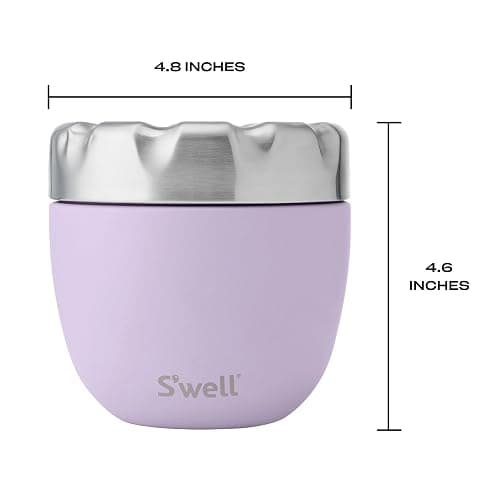 S'well Eats Stainless Steel Food Bowls, 21.5oz, Lilac, Triple-Layered Vacuum-Insulated Containers Keeps Food Cold for 11 Hours and Hot for 7 hours, Condensation Free, BPA Free thumbnail 2