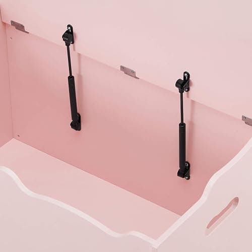 Amazon Basics Kids Toy Box, Wooden Organizer Storage Chest, Pink, 30" x 18" x 19" thumbnail 7