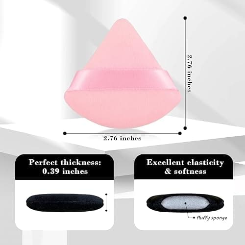 triangular powder puffs (black and pink) thumbnail 2