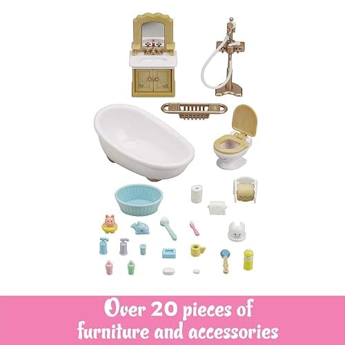Calico Critters Country Bathroom Set - Toy Dollhouse Furniture and Accessories Set for Ages 3+ thumbnail 3