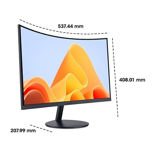 KOORUI 24 inch Curved Monitor, Full HD 1080P Curved Computer Monitor, 100Hz 1500R PC Screen, TÜV Rheinland Certified, HDMI VGA, Tilt Adjustment, LCD Display, Eye Care, Black 24N5CA thumbnail 7