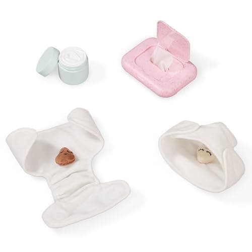 LullaBaby – Changing Station – 2 Diapers with Mini Plushies & Pretend Care Items – Baby Doll Accessories – Pretend Play 2+ Years thumbnail 5