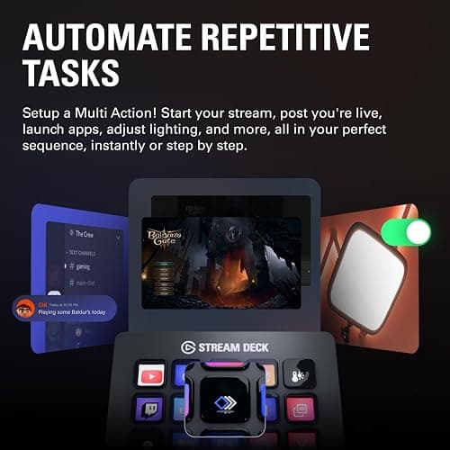 Elgato Stream Deck MK.2 – Studio Controller, 15 macro keys, trigger actions in apps and software like OBS, Twitch, ​YouTube and more, works with Mac and PC thumbnail 5