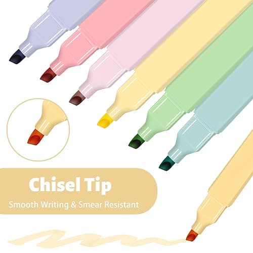 Piochoo Highlighters,20Pcs Highlighters Assorted Colors,Chisel Tip Bible Pens,Pastel Markers for Journaling Planner Notes Graduation Gifts thumbnail 4