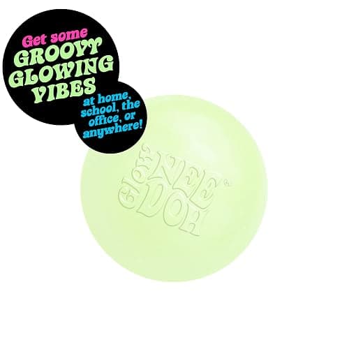 Schylling NeeDoh Glow in The Dark - Sensory Squeeze Toy - Gratifying Glowing Glob - 2.5" Wide - Glow in The Dark (Pack of 1) thumbnail 3