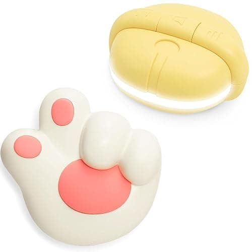 BANDIANCY Cat Paw Doorbell, Cute Anime Wireless Door Chime 1000ft Wireless Range, 38 Musical Ringtones Timbre, Mute Mode with LED Flash Pink Doorbell for kids Room, Bedroom, Nursery, Classroom - Image 1