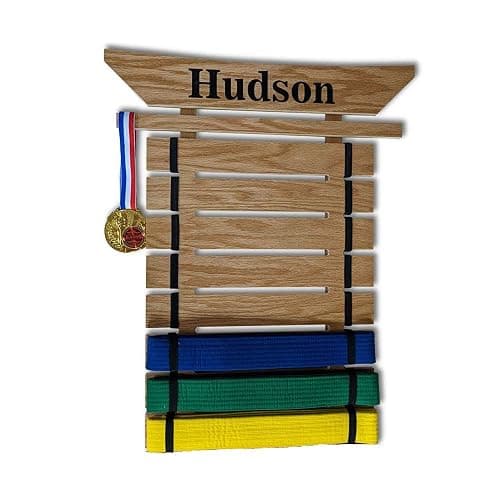 KarateSupply Personalized Martial Arts Belt Holder - Made in The USA - Image 1